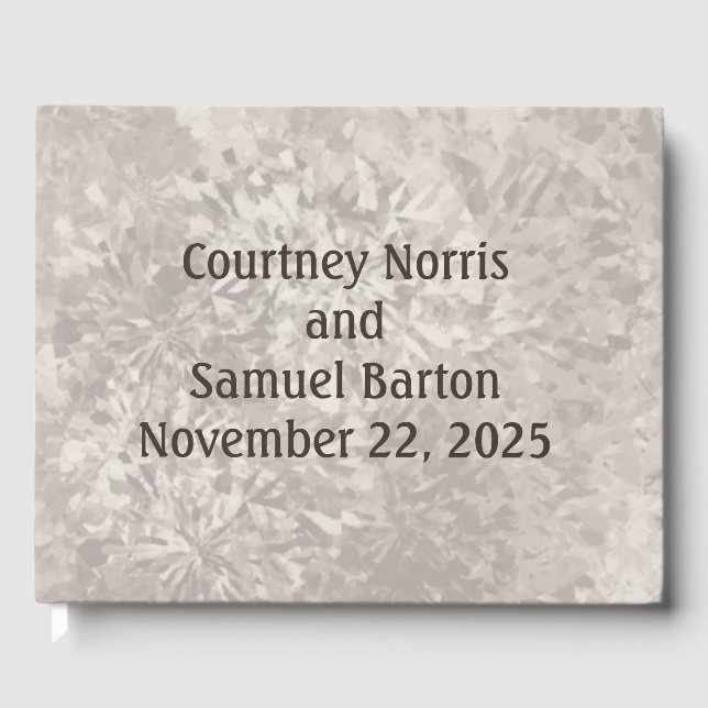 Nittio "Sponge-Pawarded"-Neutralter Bröllop Gästböcker (Framsida)