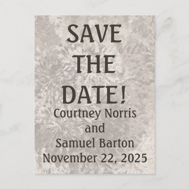 Nittio "Sponge-Pawarded"-Neutralter Spara-datum Vykort (Framsida)