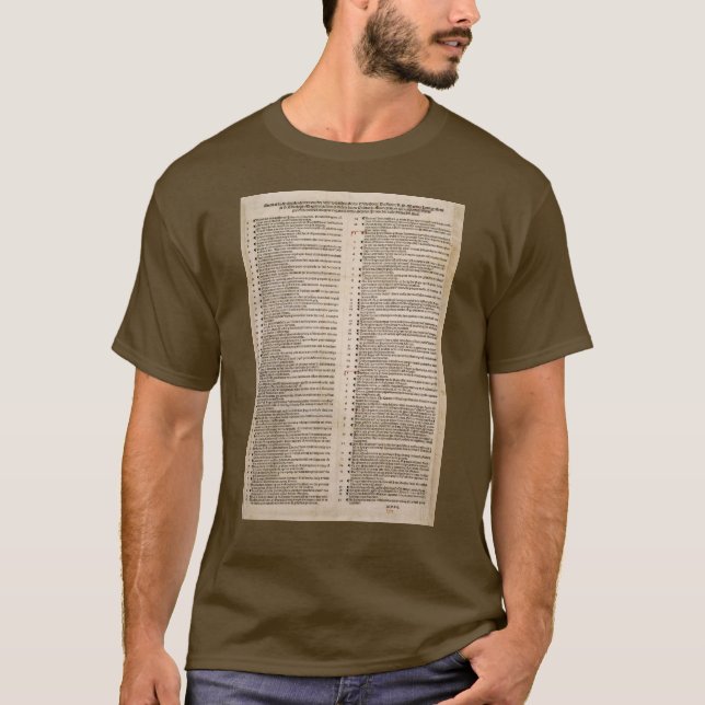 Nittiofem Theses (Martin Luther) T Shirt (Framsida)