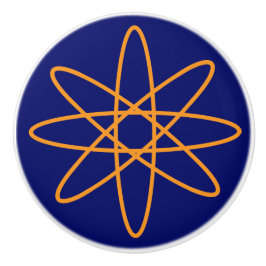 Nittonfemtio - orange atom knopp