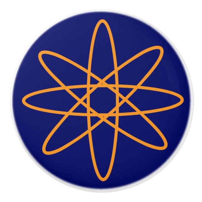 Nittonfemtio - orange atom knopp (Framsidan)