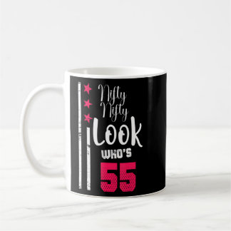 Nittonfemtioårsjubileum som är 55 år gammal födels kaffemugg