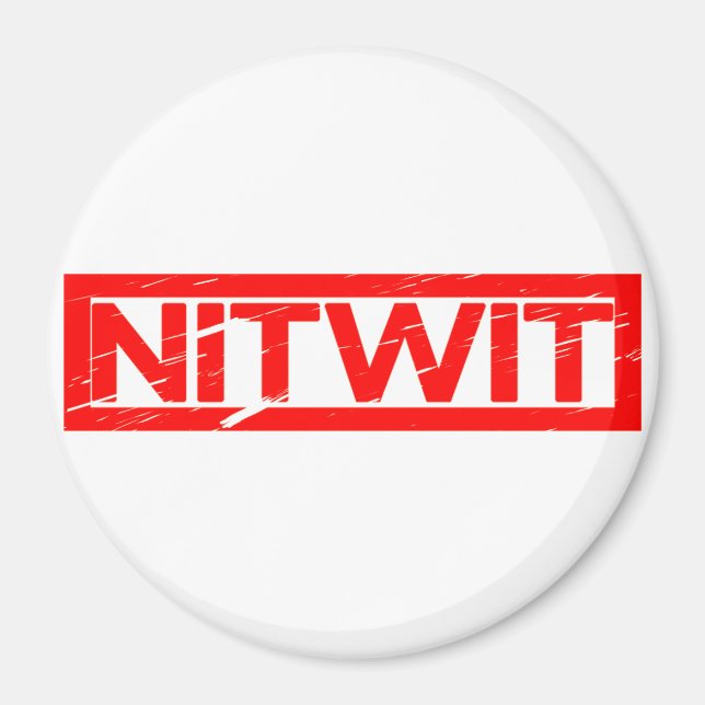 Nitwit Frimärke Magnet (Framsidan)