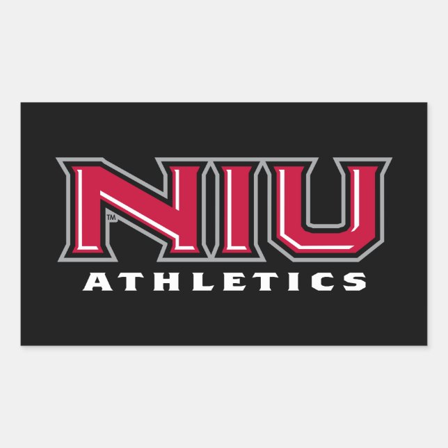 NIU Athletics Rektangulärt Klistermärke (Framsida)
