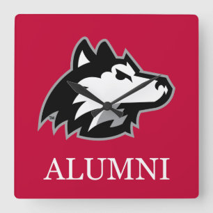 NIU Huskies Alumni Fyrkantig Klocka