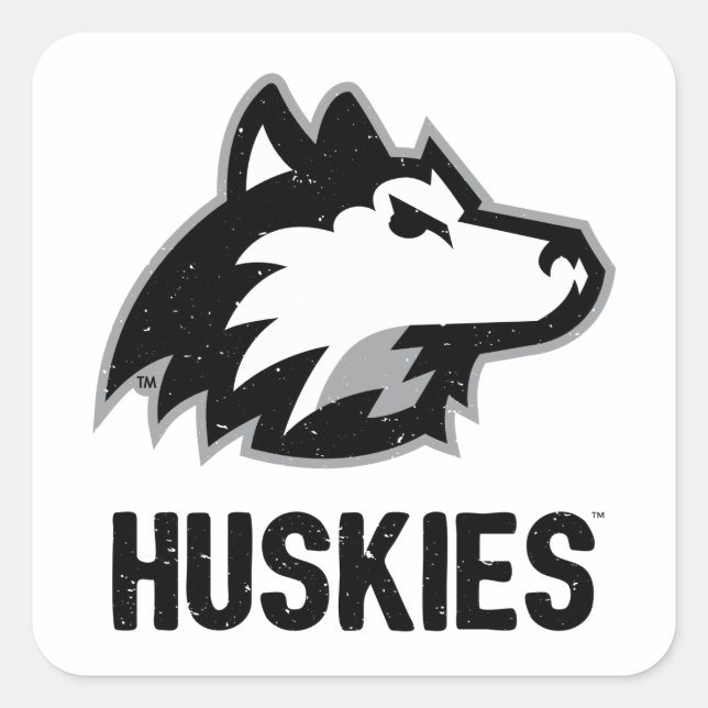 NIU Huskies Distress Fyrkantigt Klistermärke (Framsida)