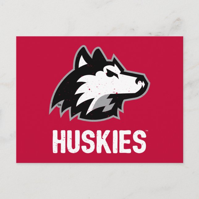 NIU Huskies Distress Inbjudan Vykort (Framsida)