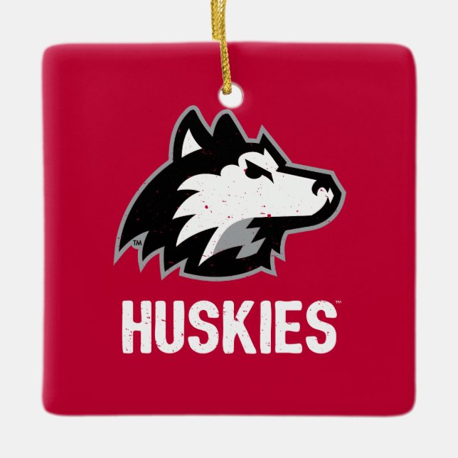 NIU Huskies Distress Julgransprydnad Keramik (Framsida)