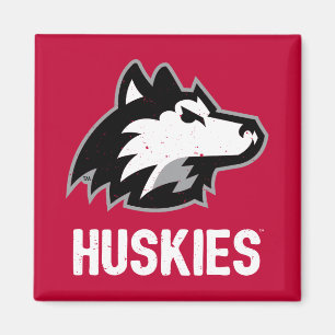 NIU Huskies Distress Magnet