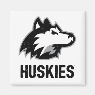 NIU Huskies Distress Magnet