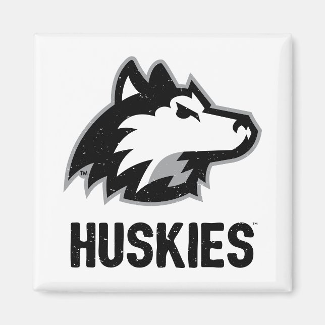 NIU Huskies Distress Magnet (Framsidan)