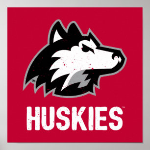 NIU Huskies Distress Poster