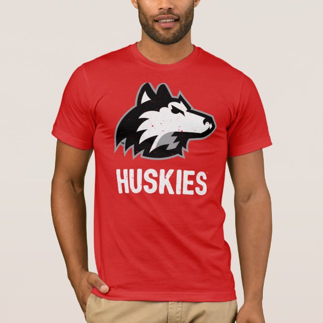 NIU Huskies Distress T Shirt (Framsida)