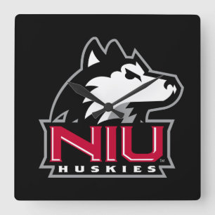 NIU Huskies Fyrkantig Klocka