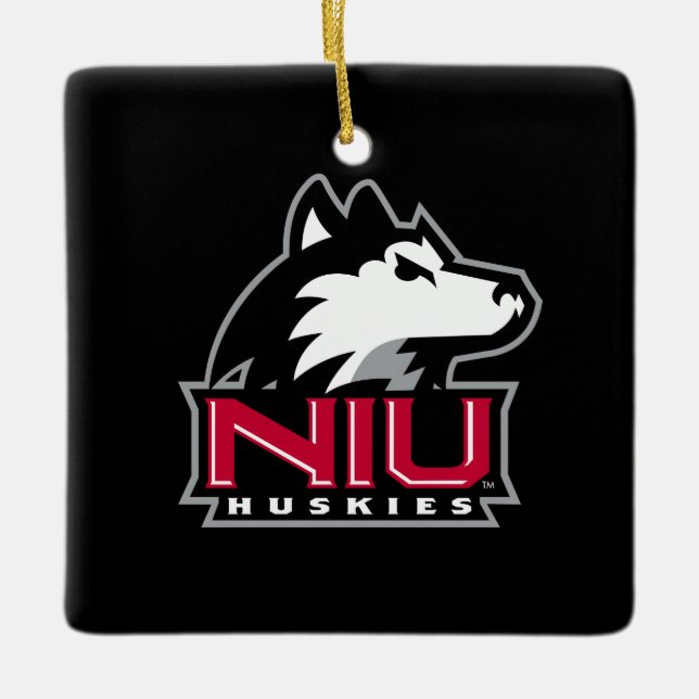 NIU Huskies Julgransprydnad Keramik (Framsida)