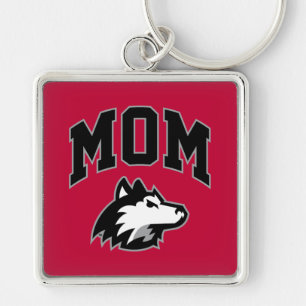 NIU Huskies Mamma Fyrkantig Silverfärgad Nyckelring