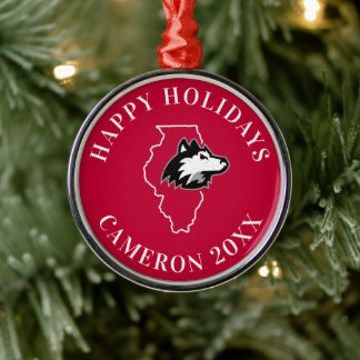 NIU Huskies State Kärlek Julgransprydnad Metall