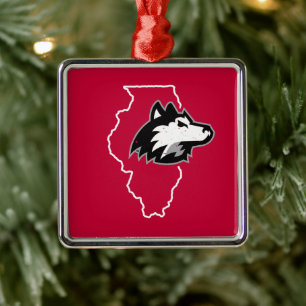 NIU Huskies State Kärlek Julgransprydnad Metall