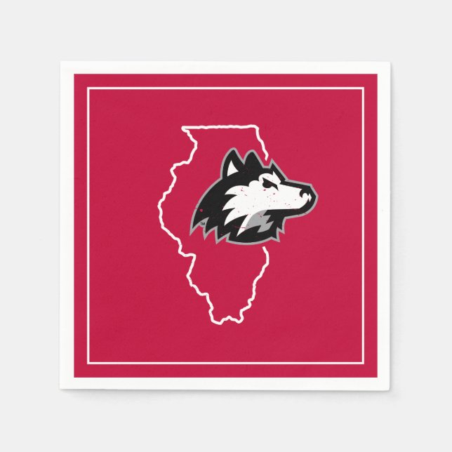 NIU Huskies State Kärlek Pappersservett (Framsidan)