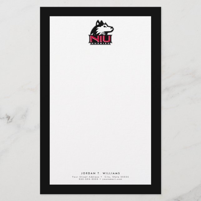 NIU Huskies Wordmark Brevpapper (Framsida)