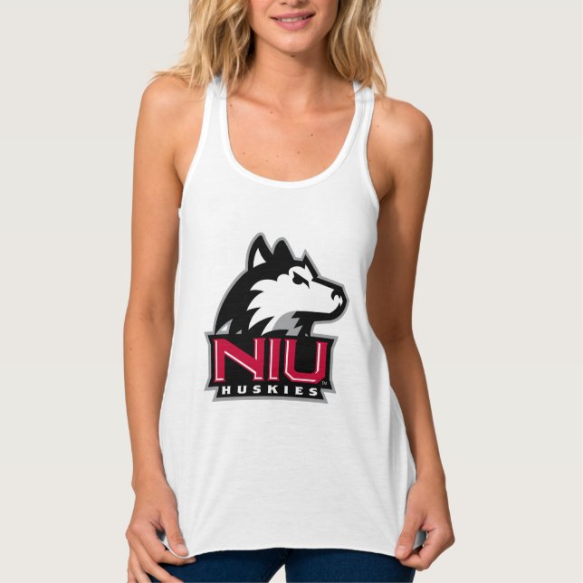 NIU Huskies Wordmark Linne Med Racerback (Framsida)