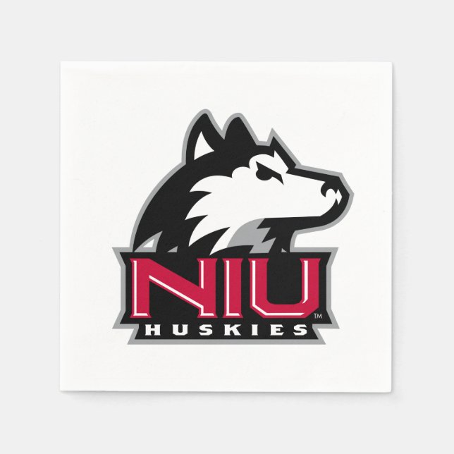 NIU Huskies Wordmark Pappersservett (Framsidan)