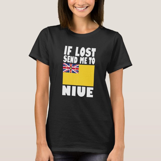 Niue Flag Design  If lost send me to Niue Premium T Shirt (Framsida)