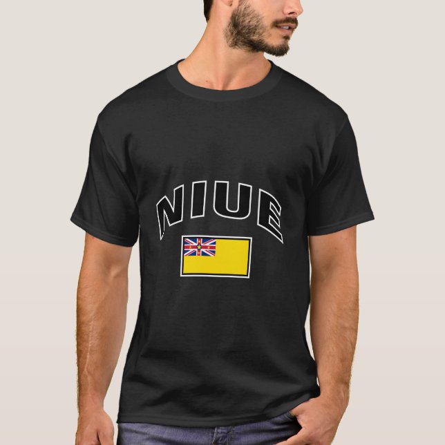 Niue Flag Proud Niuean T Shirt (Framsida)