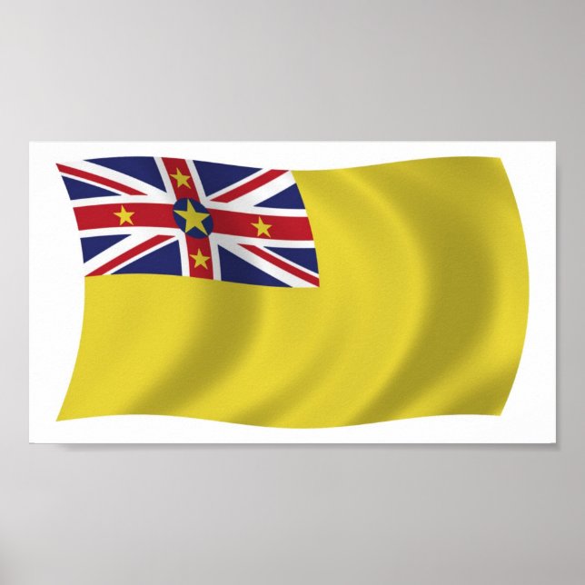 Niue Flagga Affisch Print (Framsidan)