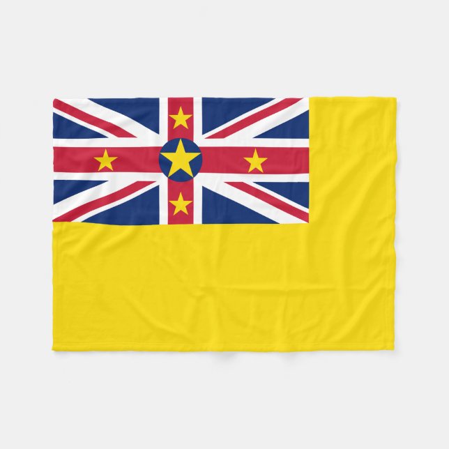 Niue Flagga Fleecefilt (Framsidan (Horisontell))