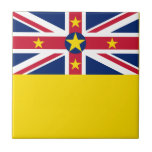 Niue Flagga Kakelplatta<br><div class="desc">Patriotisk flagga av Niue.</div>