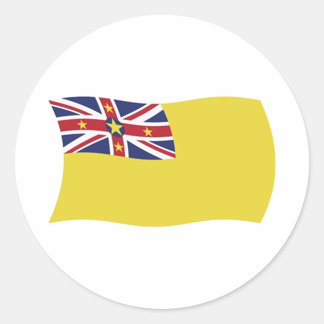 Niue Flagga Klistermärke (Framsida)