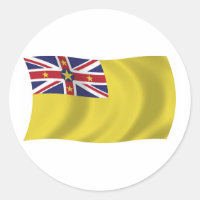 Niue Flagga Klistermärke