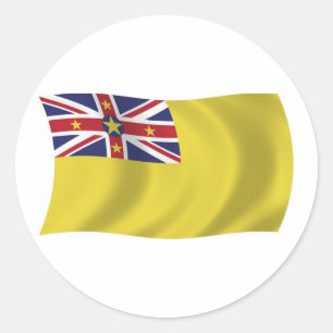 Niue Flagga Klistermärke