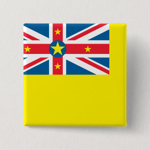 Niue Flagga Knapp