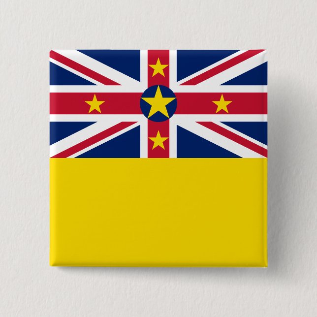 Niue Flagga Knapp (Framsida)