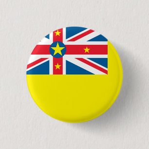 Niue Flagga Knapp