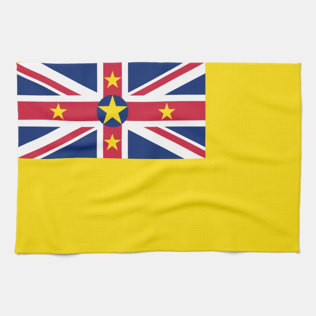 Niue Flagga Kökshandduk (Horisontell)