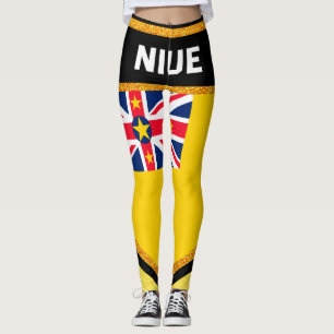 Niue Flagga Leggings