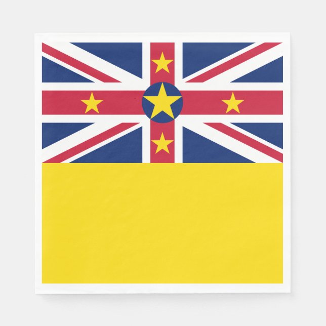 Niue Flagga Pappersservett (Framsidan)
