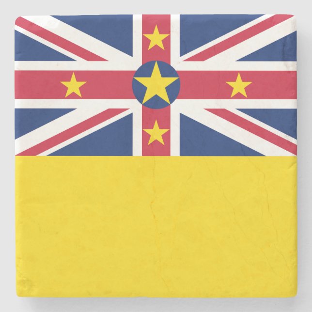 Niue Flagga Stenunderlägg (Framsidan)