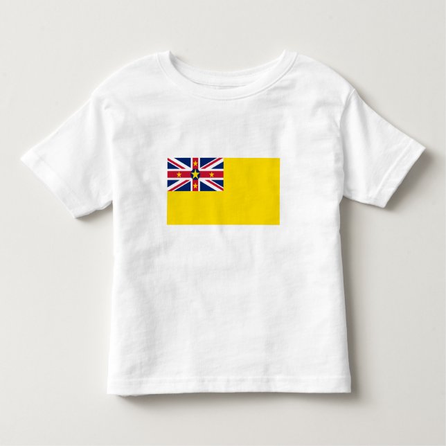 Niue Flagga T Shirt (Framsida)