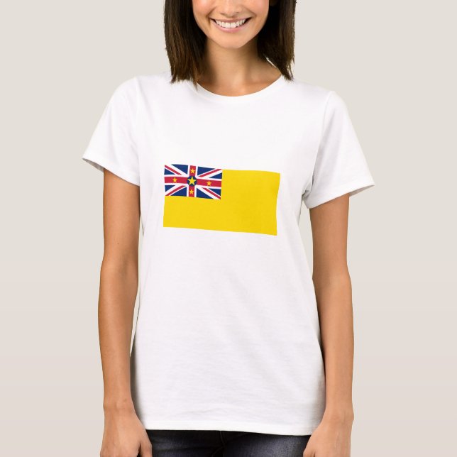 Niue Flagga T Shirt (Framsida)