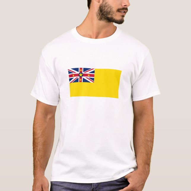 Niue Flagga T Shirt (Framsida)