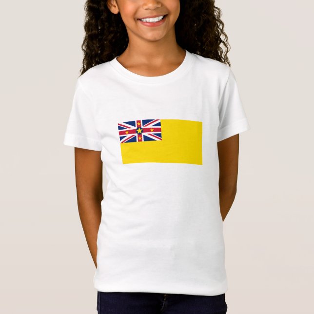 Niue Flagga T Shirt (Framsida)