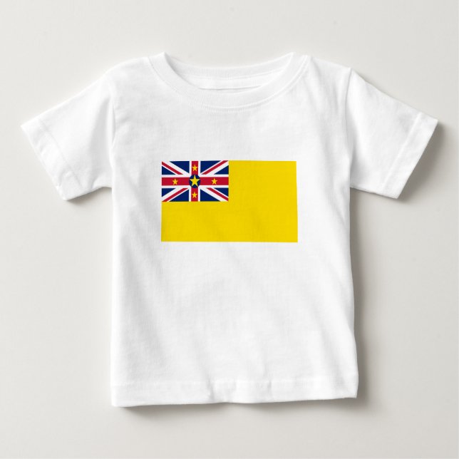 Niue Flagga T Shirt (Framsida)