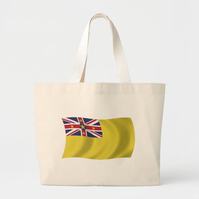 Niue Flagga Tote Bag Jumbo Tygkasse (Framsidan)