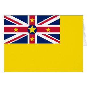 Niues flagga hälsningskort