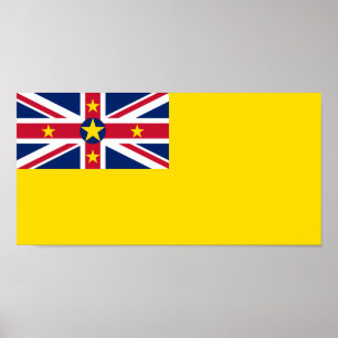Niues flagga poster