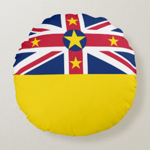 Niues flagga rund kudde
